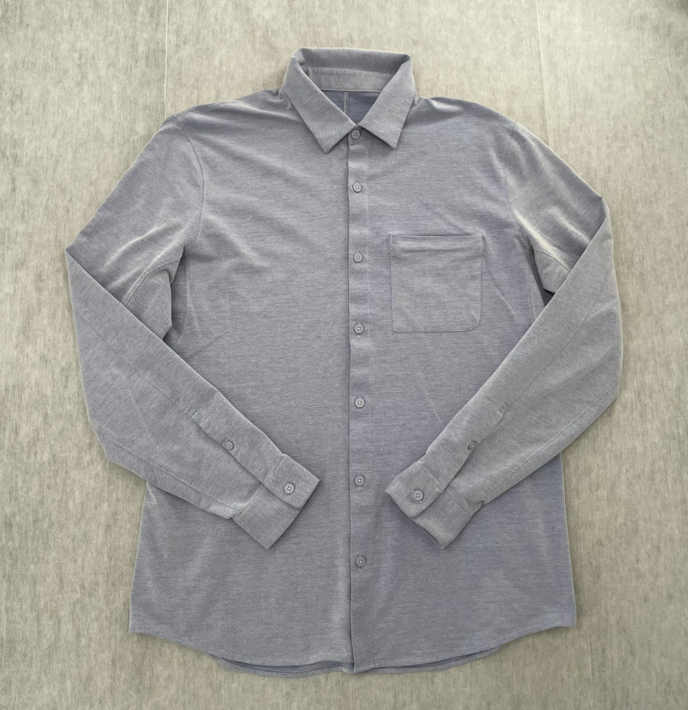 Lululemon Shirt Adult Large Purple Commision Classic Button Up Long Sleeve Men L